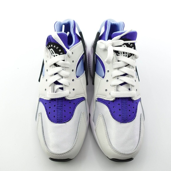 Nike Air Huarache White Aluminum Black Sneakers DH4439 100 Womens Size 7 - Picture 6 of 11